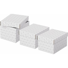 Esselte Home veľkosť S 20 x 15 x 25,5 cm, biela – sada 3 ks