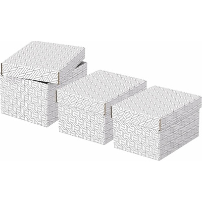 Esselte Home veľkosť S 20 x 15 x 25,5 cm, biela – sada 3 ks