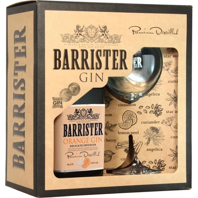 Barrister Orange Gin 43% 0,7 l (čistá fľaša)