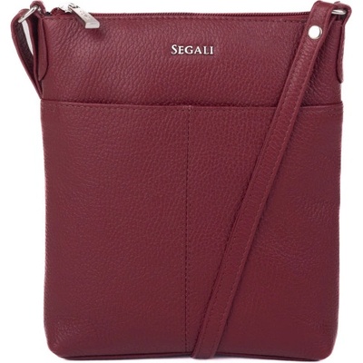 Segali dámska kožená crossbody kabelka 7001 B bordo