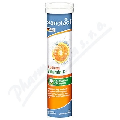 Sanotact Vitamin C 1000 mg tablet eff.20 Pomeranč