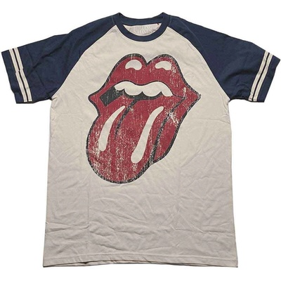The Rolling Stones Lick (Raglan) Natural & Navy Blue M Риза (RSRL201MNATN02)