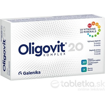 Oligovit 20 KOMPLEX10 vitamínov a 10 minerálov 30 ks
