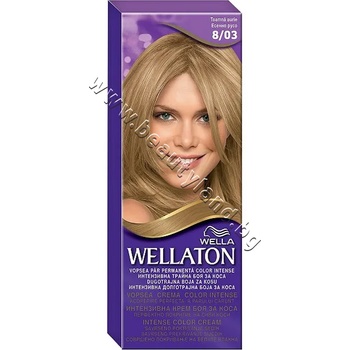 Wella Боя за косa Wellaton Intense Color Cream, 8/03 Autumn Blonde, p/n WE-3000031 - Трайна крем-боя за коса за наситен цвят, eсенно руса (WE-3000031)