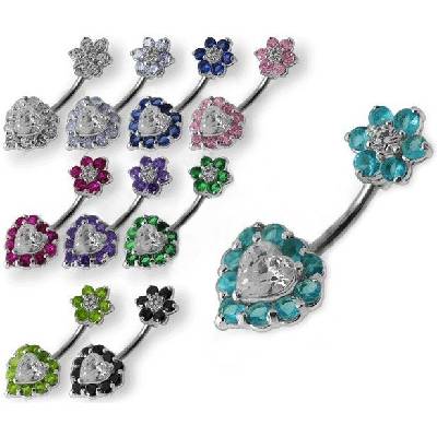 Šperky4U stříbrný piercing do pupíku BP01105-C