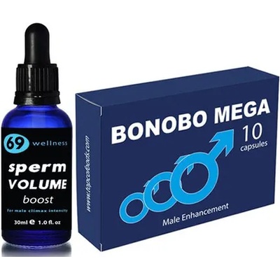 Bonobo mega 10 капсули секс стимулант за мъже + КАПКИ ЗА ПОВЕЧЕ СПЕРМА sperm volume boost