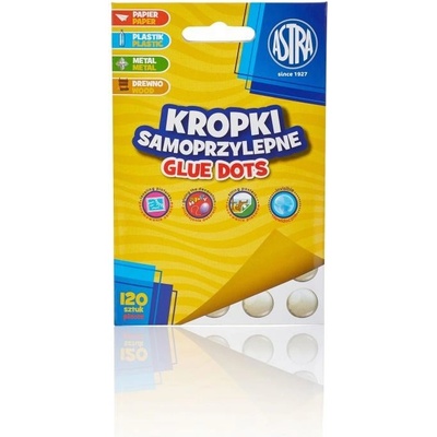 ASTRA Lepiace bodky transparentné 120ks 401119002