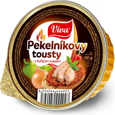 Viva Pekelníkovy tousty kuřecí paštika 120 g