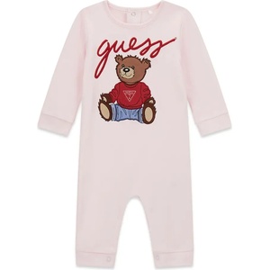 Guess Розов гащеризон за новородено момиче с голямо цветно мече Guess