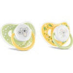 Baby Care БИБЕРОН ЗАЛЪГАЛКА С КАПАЧЕ 2БР. 6М+ yellow/green (10220760003)