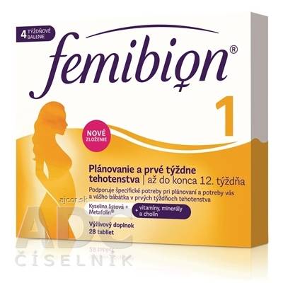 P&G Health Austria GmbH & Co. OG Femibion 1 Plánovanie a prvé týždne tehotenstva tbl (kys. listova + vitamíny, minerály) 1x28 ks