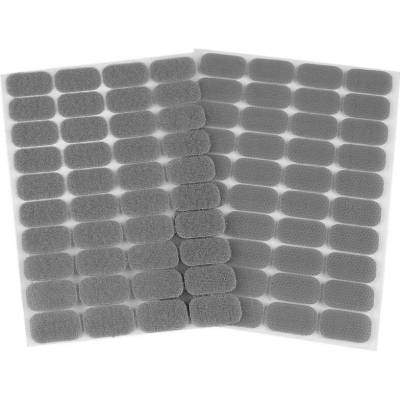 Pro Háčkování Suchý zip samolepící, obdélníčky 15x25 mm, šedý