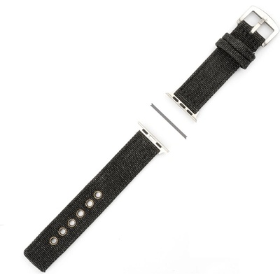 4smarts Памучна каишка за Apple Watch 38мм, 40мм, 41мм, 42мм (2024) - 4smarts Cotton Wrist Band (черен) (4S467793)