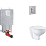 GROHE Uniset - Комплект от предстена инсталация, тоалетна чиния, седалка SoftClose и бутон Skate Cosmopolitan, матирана неръждаема стомана SANI15BB2103 (SANI15BB2103)