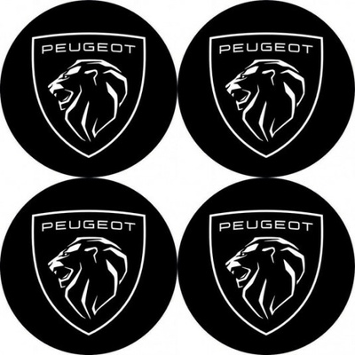 Samolepky živicové 3D PEUGEOT nové logo 4ks AutoZulu
