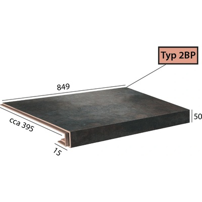 BRASED Objectline Step 2BP - 1068 Metallic černý