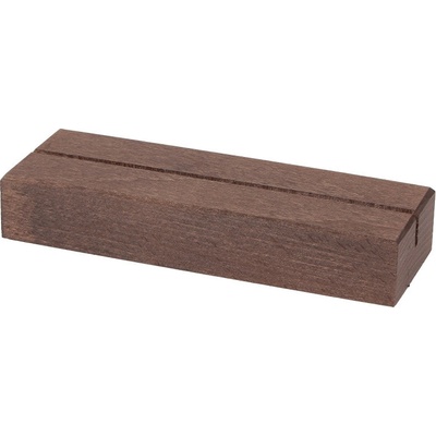 Dřevia Dřevěný stojan na cedulku A6 - 10x5x2 cm Barva: Hnědá – Sleviste.cz