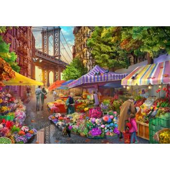 Bluebird Puzzle - Puzzle Flower Market Brooklyn - 1 000 piese