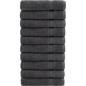 vidaXL Премиум кърпи за ръце SOLUND 10 бр антрацит 50x100 см 600 gsm (137158)