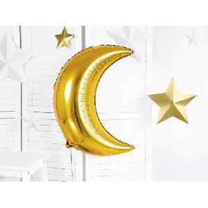 Party Deco Фолиев Балон "Луна", 60 см, в Златно (fb16m-019)