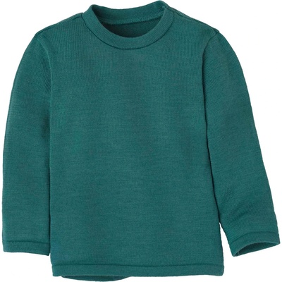 disana Детски вълнен пуловер disana Kid's Strick-Pullover Wool jumper - Eukalyptus - размер 98/104 (EU) (704-5489-0312)