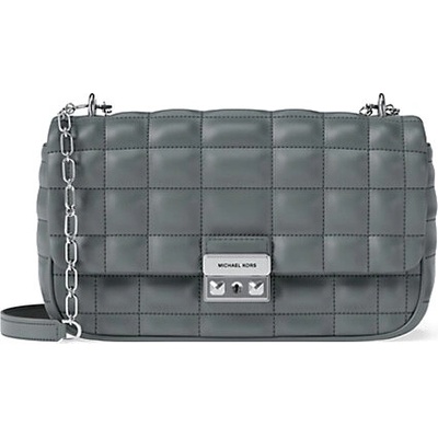 Michael Kors Tribeca large prošívaná kůže kabelka šedá