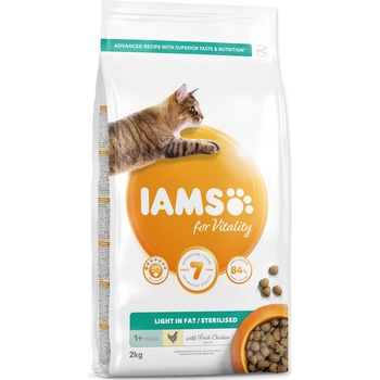 Iams for Vitality Weight Control Cat Food with Fresh Chicken 2 kg