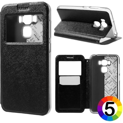 ASUS Zenfone 3 Max ZC553KL Window Кожен Калъф 2 и Протектор