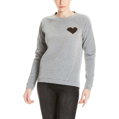 Bench mikina Glitter Jumper With Badge Winter Grey Marl