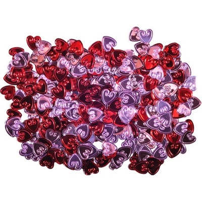 JUNIOR-ST Dekorace srdce mix barev 12 mm 14 g