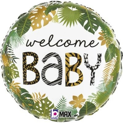 Grabo Kruh Džungľa Vitaj Baby 18" 46 cm fóliový balónik nafukovací