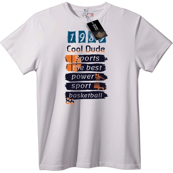 NOONEBRAND Тениска Готин Играч Баскетбол 1969 - S, White