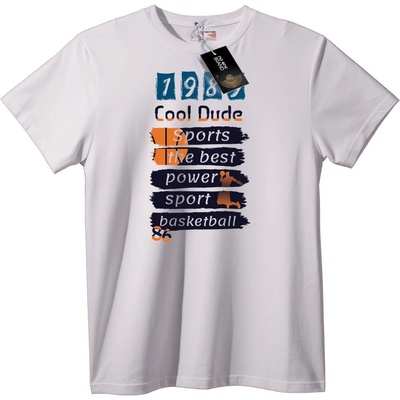 NOONEBRAND Тениска Готин Играч Баскетбол 1969 - S, White