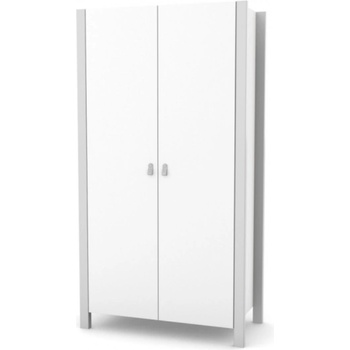 Veres Двукрилен гардероб Монако Бял-Сиво