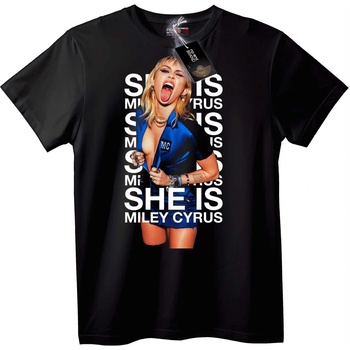 NOONEBRAND Тениска Miley Cyrus Тя е - M, Black