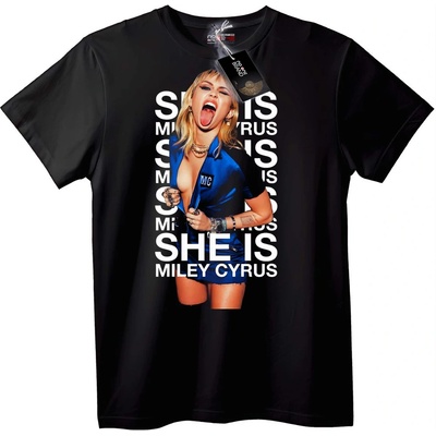 NOONEBRAND Тениска Miley Cyrus Тя е - M, Black
