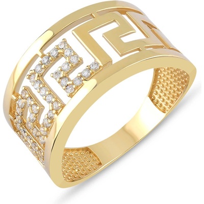 Lillian Vassago zlatý prsten se zirkony LLV59 GR014