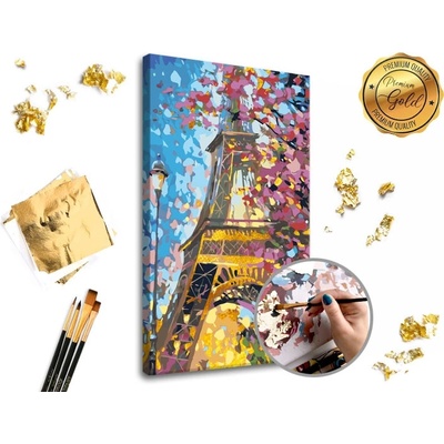 Malování podle čísel PREMIUM GOLD Eiffel Tower