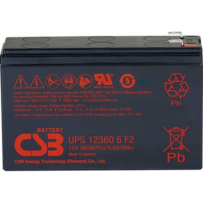 CSB UPS123606 F2F1 12V 7,1Ah