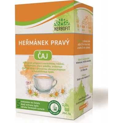 Herbifit Bylinný čaj heřmánek 20 x 1,5 g