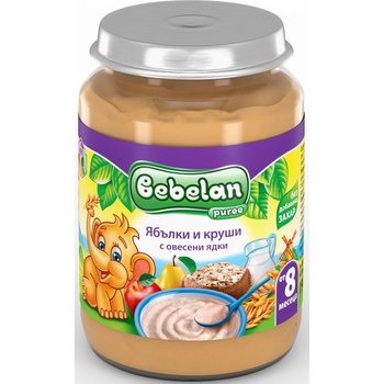 Bebelan млечна каша ябълки круши и овесени ядки - 190 г