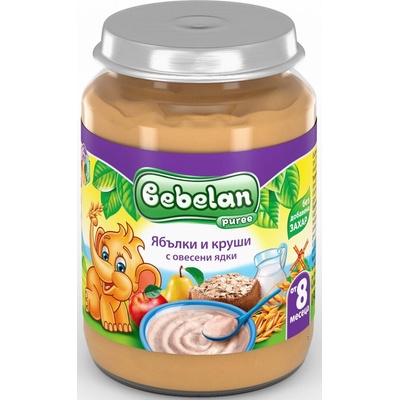 Bebelan млечна каша ябълки круши и овесени ядки - 190 г