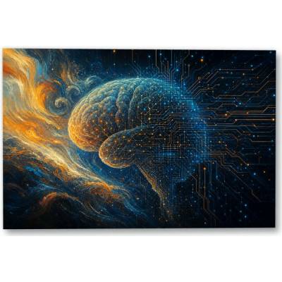 Plakát – Digitální mozek v síti obvodů Bez rámu Ano Bez rámu 135 × 90 cm
