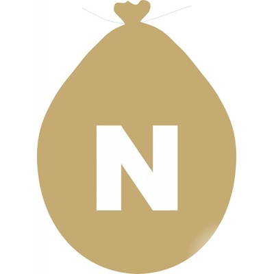 Balónek písmeno N zlaté
