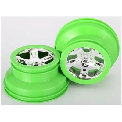 Traxxas диск 2.2/3.0" SCT сребърен-зелен (2)