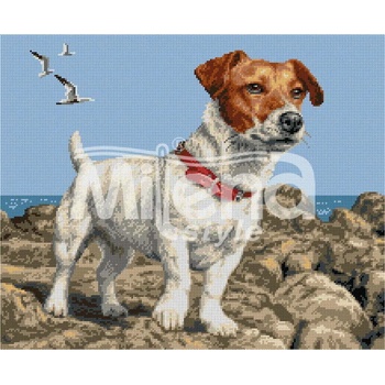 Milena Style Джак Ръсел териер - гоблен със схема конци Ariadna 1: 1