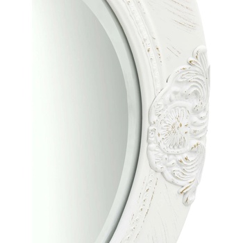 Image 1 of vidaXL Стенно огледало, бароков стил, 50 см, бяло (320344)