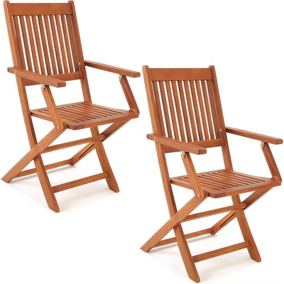 InternetovaZahrada Sada 2 zahradních skládacích židlí Sydney z akátu certifikovaná FSC