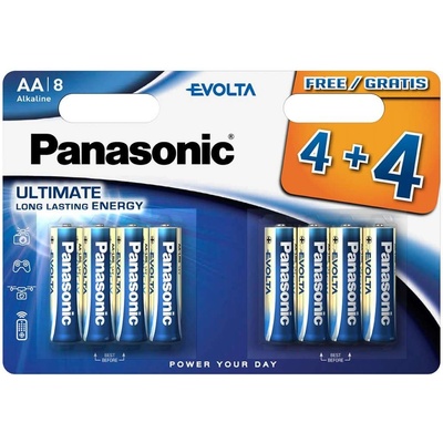 PANASONIC EVOLTA Platinum LR6EGE/8BW 4+4F AA 8ks