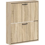 vidaXL Стенно шкафче за обувки HAARLEM 71 x 17 x 86 см Дъб сонома (896857)